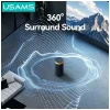 USAMS YX018 hordozható Bluetooth 5.4 vezeték nélküli hangszóró, fekete thumbnail