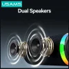 USAMS YX018 hordozható Bluetooth 5.4 vezeték nélküli hangszóró, fekete thumbnail