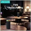 USAMS YX018 prenosný bezdrôtový Bluetooth 5.4 reproduktor, čierny thumbnail
