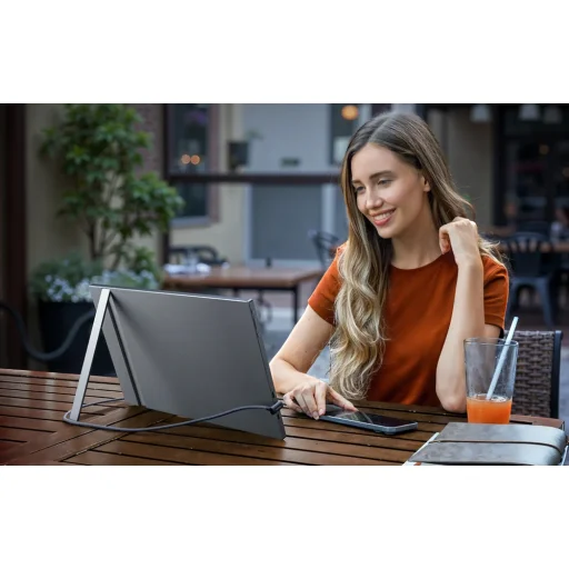 ARZOPA Z1C 16,1-palcový prenosný monitor, sivý - 4