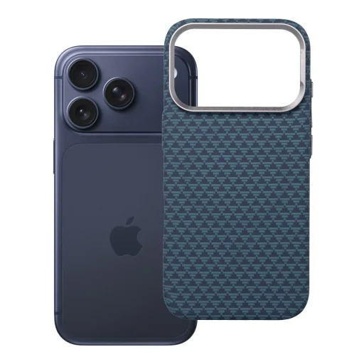 K-Look MagSafe-kompatibilis telefontok iPhone 17 Pro / 18 Pro készülékhez, alacsony kameraperemmel, kék v2 - 1