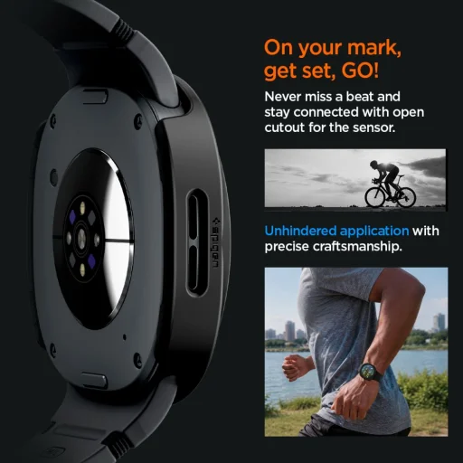 Samsung Galaxy Watch 8 / 9 (44 mm) čierne puzdro Spigen Thin Fit 360 - 9