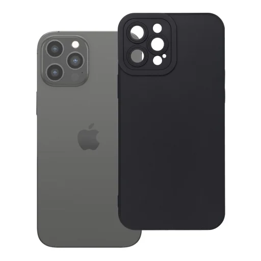 Matt 2.0 čierne TPU puzdro pre iPhone 12 PRO MAX - 1