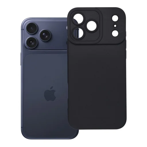 Matt 2.0 tok iPhone 17 Pro Max / 18 Pro Max készülékhez alacsony kameraperemmel, fekete - 1