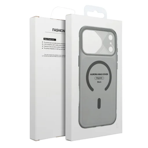 Aurora MagSafe-kompatibilné puzdro pre iPhone 13, čierne - 6
