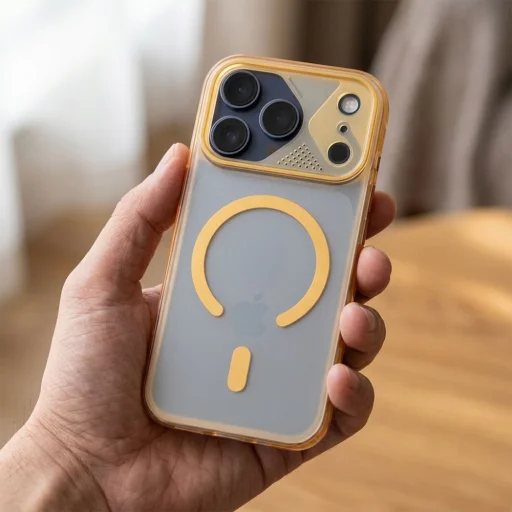 Puzdro pre iPhone 17 Pro Max Aurora kompatibilné s MagSafe, oranžové - 2