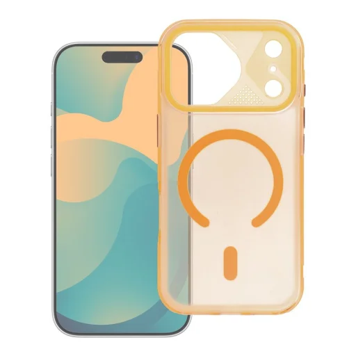 Case for iPhone 17 Pro Max Aurora compatible with MagSafe orange - 1