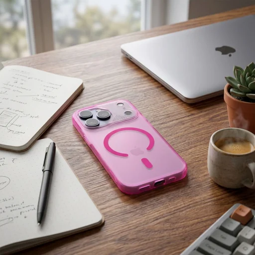 Aurora puzdro kompatibilné s MagSafe pre iPhone 13, ružové - 3