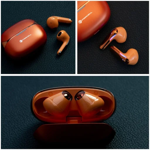 Forcell F-Audio Pulse Air ENC vezeték nélküli TWS fülhallgató, arany - 7