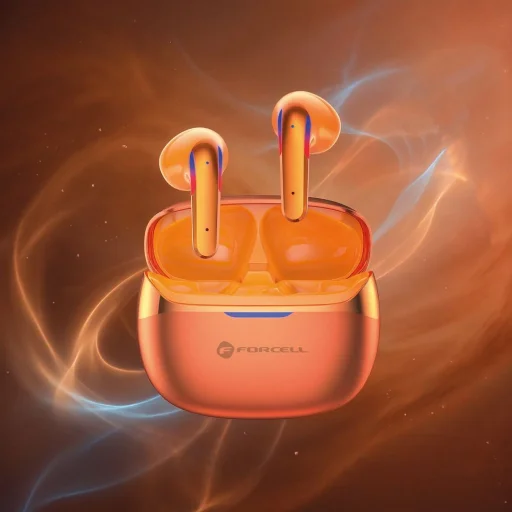 Forcell F-Audio Pulse Air ENC bezdrôtové TWS slúchadlá, zlaté - 3