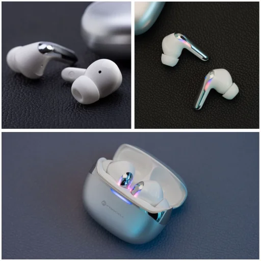 Bezdrôtové TWS slúchadlá Forcell F-Audio Pulse Pro ANC + ENC, strieborné - 7
