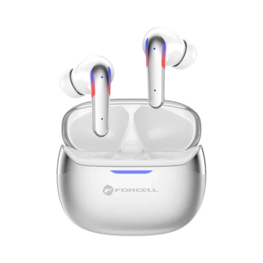 Bezdrôtové TWS slúchadlá Forcell F-Audio Pulse Pro ANC + ENC, strieborné - 2