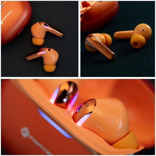 Forcell F-Audio Pulse Pro ANC + ENC vezeték nélküli TWS fülhallgató arany - 7