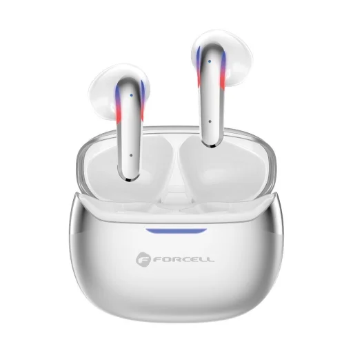 Bezdrôtové TWS slúchadlá Forcell F-Audio Pulse Air ENC, strieborné - 2