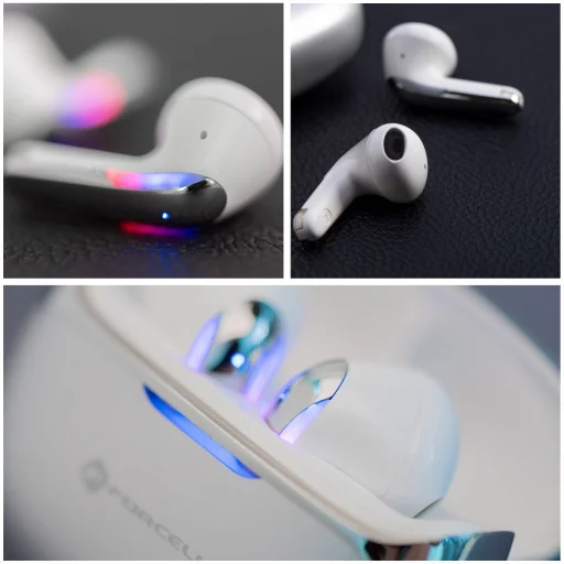 Forcell F-Audio Pulse Air ENC vezeték nélküli TWS fülhallgató, ezüst - 7