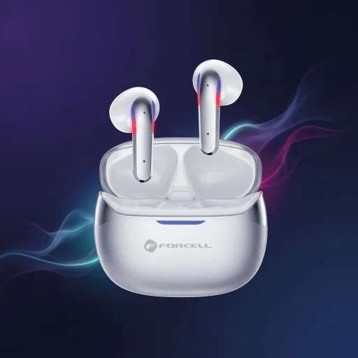 Bezdrôtové TWS slúchadlá Forcell F-Audio Pulse Air ENC, strieborné - 3