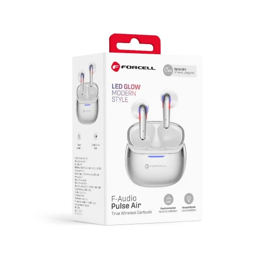 Bezdrôtové TWS slúchadlá Forcell F-Audio Pulse Air ENC, strieborné - 5