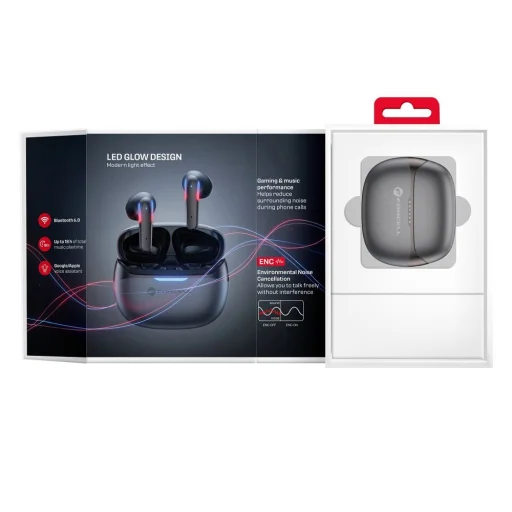 Forcell F-Audio Pulse Air bezdrôtové TWS slúchadlá čierne - 4