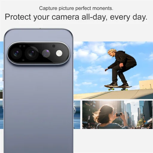 Techsuit Full Camera Glass kameravédő üveg Google Pixel 11 Pro készülékhez, fekete üvegfólia - 2