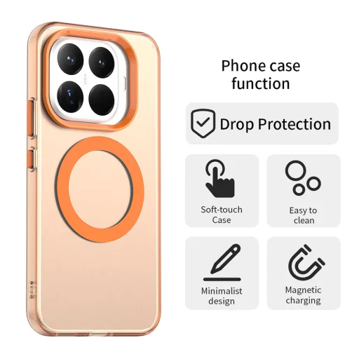 Techsuit CandyCase MagSafe tok Xiaomi 17T készülékhez, narancssárga - 2