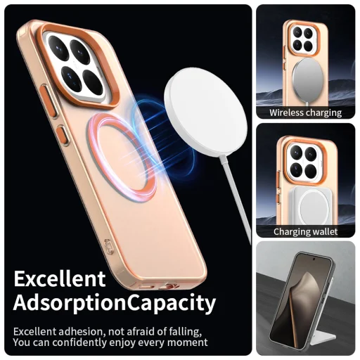 Techsuit CandyCase MagSafe tok Xiaomi 17T készülékhez, narancssárga - 4