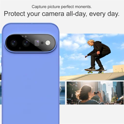 Techsuit Full Camera Glass kameralencse-védő üveg Google Pixel 11-hez, fekete üvegfólia - 2