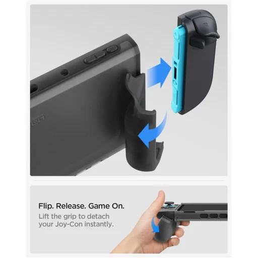 Spigen Ultra Hybrid ochranný kryt pre Nintendo Switch 2, matná čierna - 4