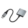 Hoco UPA34A USB-C–USB-C / USB-C audioadapter, szürke thumbnail