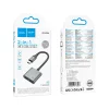 Hoco UPA34A USB-C–USB-C / USB-C audioadapter, szürke thumbnail