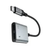 Hoco UPA34A USB-C–USB-C / USB-C audio adaptér, sivý thumbnail