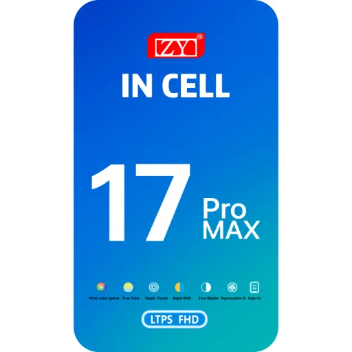 ZY LCD modul displeja pre Apple iPhone 17 Pro Max, čierny, In-cell IC verzia - 5