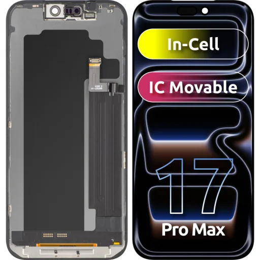 ZY LCD modul displeja pre Apple iPhone 17 Pro Max, čierny, In-cell IC verzia - 1