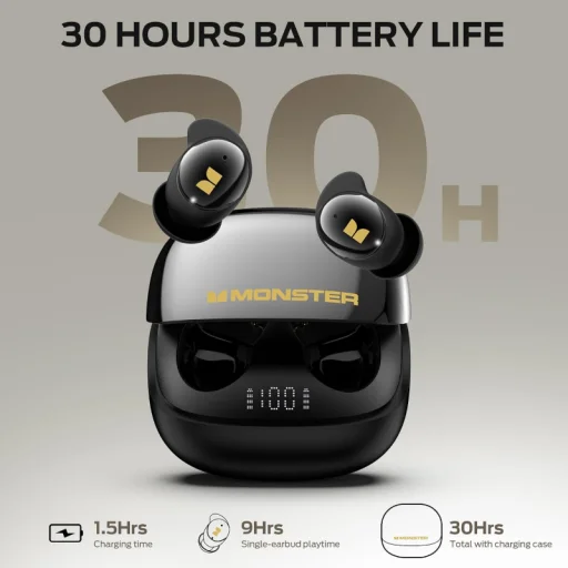 Monster Sleep Ear200 TWS slúchadlá navrhnuté na spanie, čierne - 6