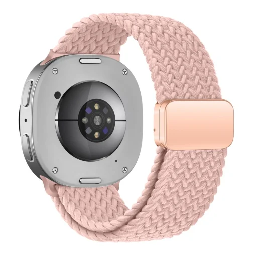 Tech-Protect NylonMag fonott nejlon óraszíj Samsung Galaxy Watch 8 / 9 / Classic (40 / 44 / 46 mm) poros rózsaszín - 2