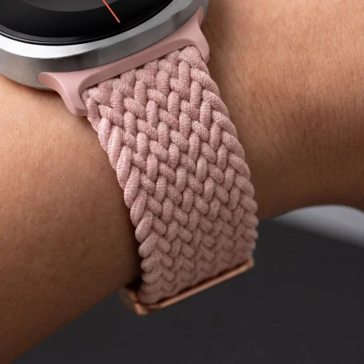 Tech-Protect NylonMag fonott nejlon óraszíj Samsung Galaxy Watch 8 / 9 / Classic (40 / 44 / 46 mm) poros rózsaszín - 6