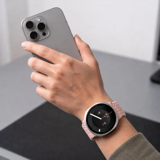 Tech-Protect NylonMag fonott nejlon óraszíj Samsung Galaxy Watch 8 / 9 / Classic (40 / 44 / 46 mm) poros rózsaszín - 7