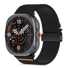 Tech-Protect Nylon Clasp fekete nylon szíj Samsung Galaxy Watch Ultra 1 / 2 készülékhez, 47 mm