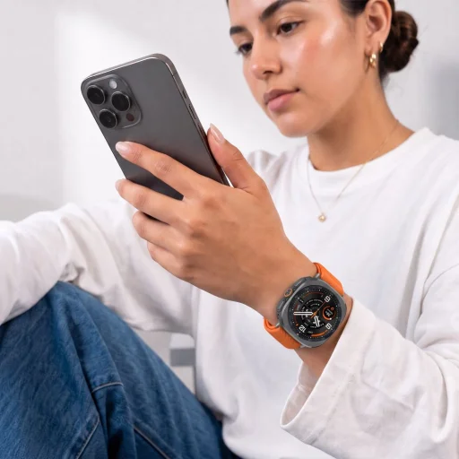 Tech-Protect Nylon Clasp nylonový remienok pre Samsung Galaxy Watch Ultra 1 / 2 2024–2026 (47 mm) oranžový - 3