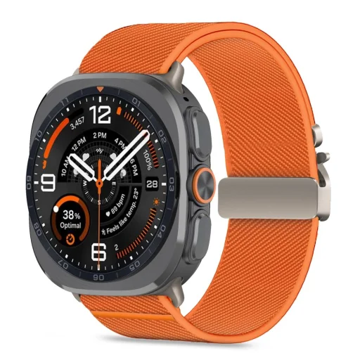 Tech-Protect Nylon Clasp nylon óraszíj Samsung Galaxy Watch Ultra 1 / 2 2024–2026 (47 mm) narancssárga - 1