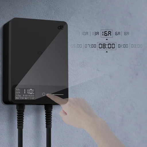 dé 11 kW nástenná nabíjacia stanica s 15 m káblom, APP TUYA Typ-2 - 3