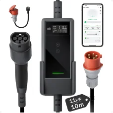 dé 11 kW prenosná nabíjačka s 10 m káblom, TUYA APP Type-2