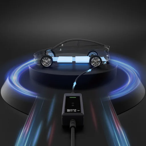 dé 11 kW prenosná nabíjačka s 10 m káblom, TUYA APP Type-2 - 4