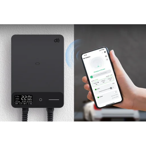dé 22 kW nástenná nabíjačka s 10 m káblom, APP TUYA Type-2 - 4