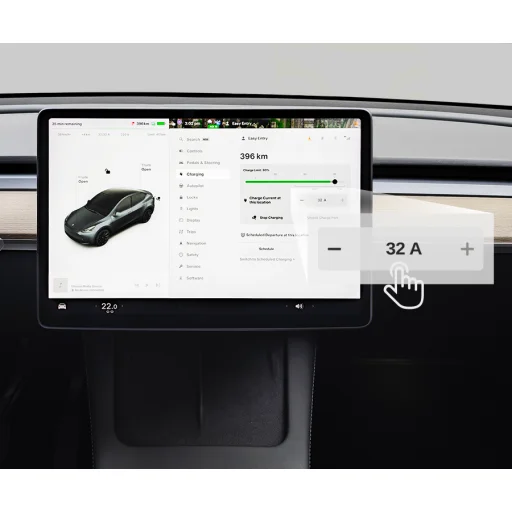 dé 22 kW nástenná nabíjačka s 10 m káblom, APP TUYA Type-2 - 6