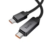 Hoco U154 USB-C – USB-C kábel s LCD displejom, 1 m, čierny thumbnail