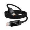 Hoco U154 USB-C – USB-C kábel s LCD displejom, 1 m, čierny thumbnail