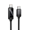 Hoco U154 USB-C – USB-C kábel s LCD displejom, 1 m, čierny thumbnail