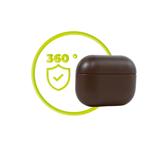 Mobile Origin bőr tok AirPods Pro 2-höz, barna - 12