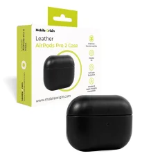 Mobile Origin kožené puzdro pre AirPods Pro 2, čierne