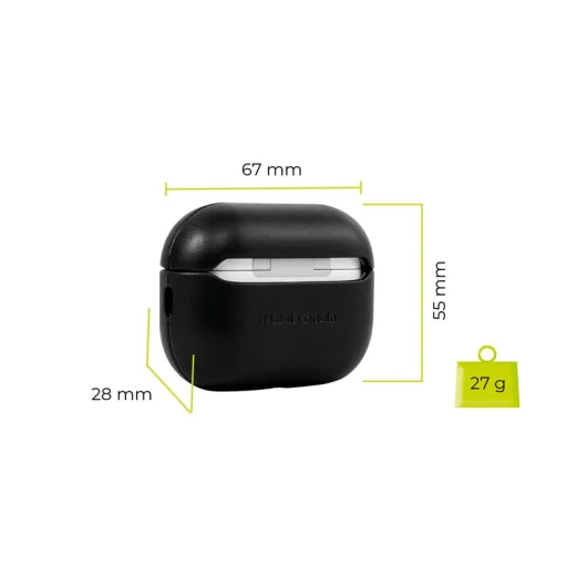 Mobile Origin kožené puzdro pre AirPods Pro 2, čierne - 4